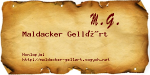 Maldacker Gellért névjegykártya